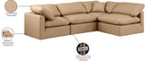 Indulge Tan Vegan Leather Modular Sectional 146Tan-Sec4B Meridian Furniture