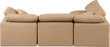 Indulge Tan Vegan Leather Modular Sectional 146Tan-Sec4B Meridian Furniture