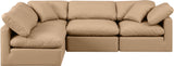 Indulge Tan Vegan Leather Modular Sectional 146Tan-Sec4B Meridian Furniture