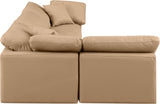 Indulge Tan Vegan Leather Modular Sectional 146Tan-Sec4B Meridian Furniture