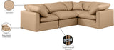 Indulge Tan Vegan Leather Modular Sectional 146Tan-Sec4C Meridian Furniture