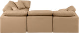 Indulge Tan Vegan Leather Modular Sectional 146Tan-Sec4C Meridian Furniture