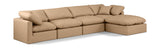 Indulge Tan Vegan Leather Modular Sectional 146Tan-Sec5A Meridian Furniture