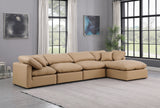 Indulge Tan Vegan Leather Modular Sectional 146Tan-Sec5A Meridian Furniture