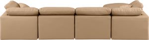 Indulge Tan Vegan Leather Modular Sectional 146Tan-Sec5A Meridian Furniture