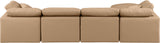 Indulge Tan Vegan Leather Modular Sectional 146Tan-Sec5A Meridian Furniture