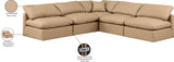 Indulge Tan Vegan Leather Modular Sectional 146Tan-Sec5B Meridian Furniture