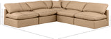 Indulge Tan Vegan Leather Modular Sectional 146Tan-Sec5B Meridian Furniture