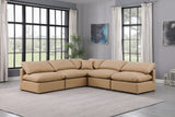 Indulge Tan Vegan Leather Modular Sectional 146Tan-Sec5B Meridian Furniture