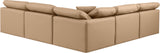 Indulge Tan Vegan Leather Modular Sectional 146Tan-Sec5B Meridian Furniture