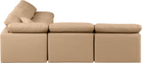 Indulge Tan Vegan Leather Modular Sectional 146Tan-Sec5B Meridian Furniture