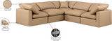 Indulge Tan Vegan Leather Modular Sectional 146Tan-Sec5C Meridian Furniture