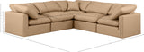 Indulge Tan Vegan Leather Modular Sectional 146Tan-Sec5C Meridian Furniture