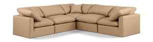 Indulge Tan Vegan Leather Modular Sectional 146Tan-Sec5C Meridian Furniture