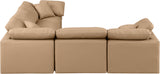 Indulge Tan Vegan Leather Modular Sectional 146Tan-Sec5C Meridian Furniture