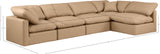 Indulge Tan Vegan Leather Modular Sectional 146Tan-Sec5D Meridian Furniture