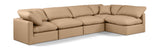 Indulge Tan Vegan Leather Modular Sectional 146Tan-Sec5D Meridian Furniture