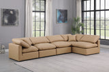 Indulge Tan Vegan Leather Modular Sectional 146Tan-Sec5D Meridian Furniture