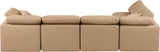 Indulge Tan Vegan Leather Modular Sectional 146Tan-Sec5D Meridian Furniture