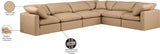 Indulge Tan Vegan Leather Modular Sectional 146Tan-Sec6A Meridian Furniture