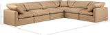 Indulge Tan Vegan Leather Modular Sectional 146Tan-Sec6A Meridian Furniture