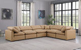 Indulge Tan Vegan Leather Modular Sectional 146Tan-Sec6A Meridian Furniture