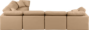 Indulge Tan Vegan Leather Modular Sectional 146Tan-Sec6A Meridian Furniture