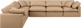 Indulge Tan Vegan Leather Modular Sectional 146Tan-Sec6A Meridian Furniture