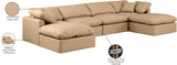 Indulge Tan Vegan Leather Modular Sectional 146Tan-Sec6B Meridian Furniture