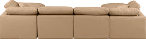 Indulge Tan Vegan Leather Modular Sectional 146Tan-Sec6B Meridian Furniture