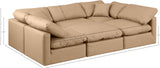 Indulge Tan Vegan Leather Modular Sectional 146Tan-Sec6C Meridian Furniture