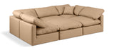 Indulge Tan Vegan Leather Modular Sectional 146Tan-Sec6C Meridian Furniture