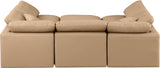 Indulge Tan Vegan Leather Modular Sectional 146Tan-Sec6C Meridian Furniture