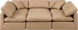 Indulge Tan Vegan Leather Modular Sectional 146Tan-Sec6C Meridian Furniture