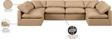 Indulge Tan Vegan Leather Modular Sectional 146Tan-Sec6D Meridian Furniture