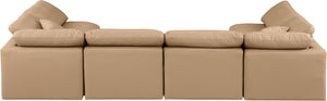 Indulge Tan Vegan Leather Modular Sectional 146Tan-Sec6D Meridian Furniture