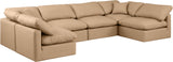 Indulge Tan Vegan Leather Modular Sectional 146Tan-Sec6D Meridian Furniture