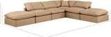 Indulge Tan Vegan Leather Modular Sectional 146Tan-Sec6E Meridian Furniture