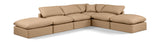 Indulge Tan Vegan Leather Modular Sectional 146Tan-Sec6E Meridian Furniture