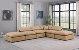 Indulge Tan Vegan Leather Modular Sectional 146Tan-Sec6E Meridian Furniture