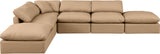 Indulge Tan Vegan Leather Modular Sectional 146Tan-Sec6E Meridian Furniture