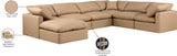 Indulge Tan Vegan Leather Modular Sectional 146Tan-Sec7A Meridian Furniture