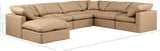 Indulge Tan Vegan Leather Modular Sectional 146Tan-Sec7A Meridian Furniture