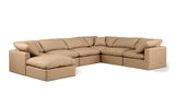 Indulge Tan Vegan Leather Modular Sectional 146Tan-Sec7A Meridian Furniture