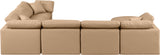 Indulge Tan Vegan Leather Modular Sectional 146Tan-Sec7A Meridian Furniture