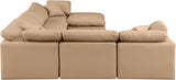 Indulge Tan Vegan Leather Modular Sectional 146Tan-Sec7A Meridian Furniture