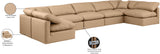 Indulge Tan Vegan Leather Modular Sectional 146Tan-Sec7B Meridian Furniture