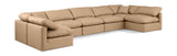 Indulge Tan Vegan Leather Modular Sectional 146Tan-Sec7B Meridian Furniture