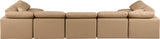 Indulge Tan Vegan Leather Modular Sectional 146Tan-Sec7B Meridian Furniture