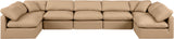 Indulge Tan Vegan Leather Modular Sectional 146Tan-Sec7B Meridian Furniture